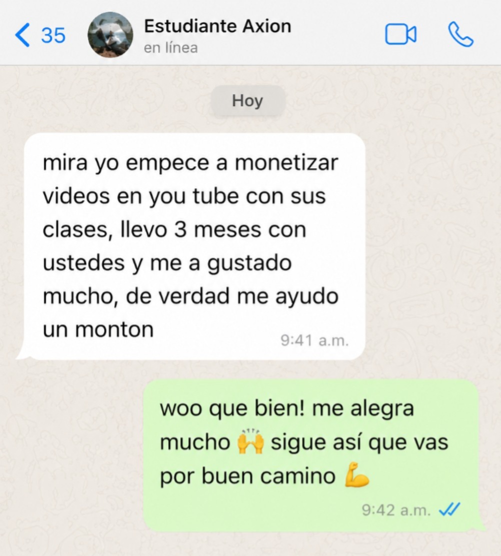Testimonio de alumno AXION