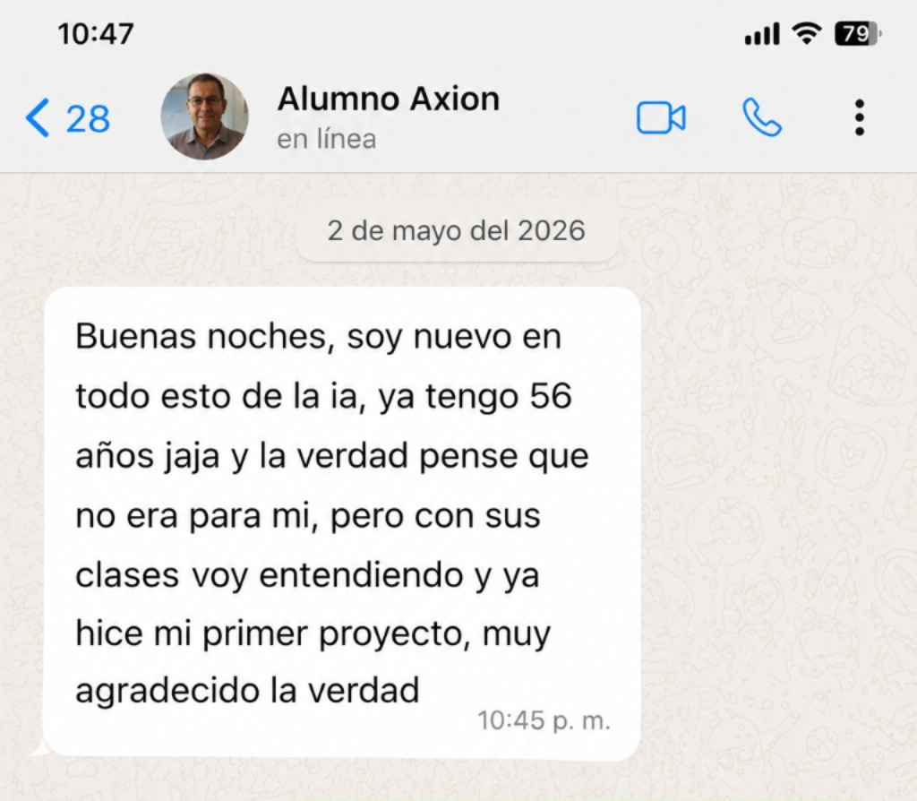 Testimonio de alumno AXION